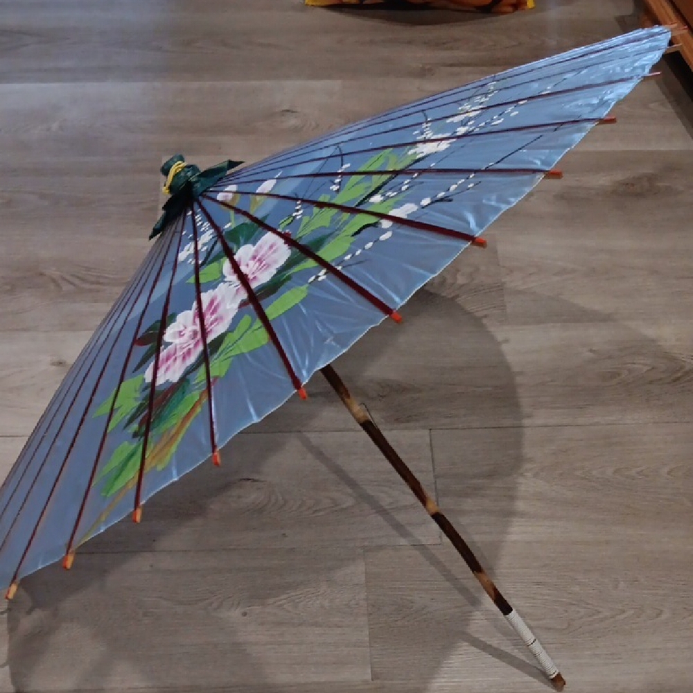Floral Blue Parasol